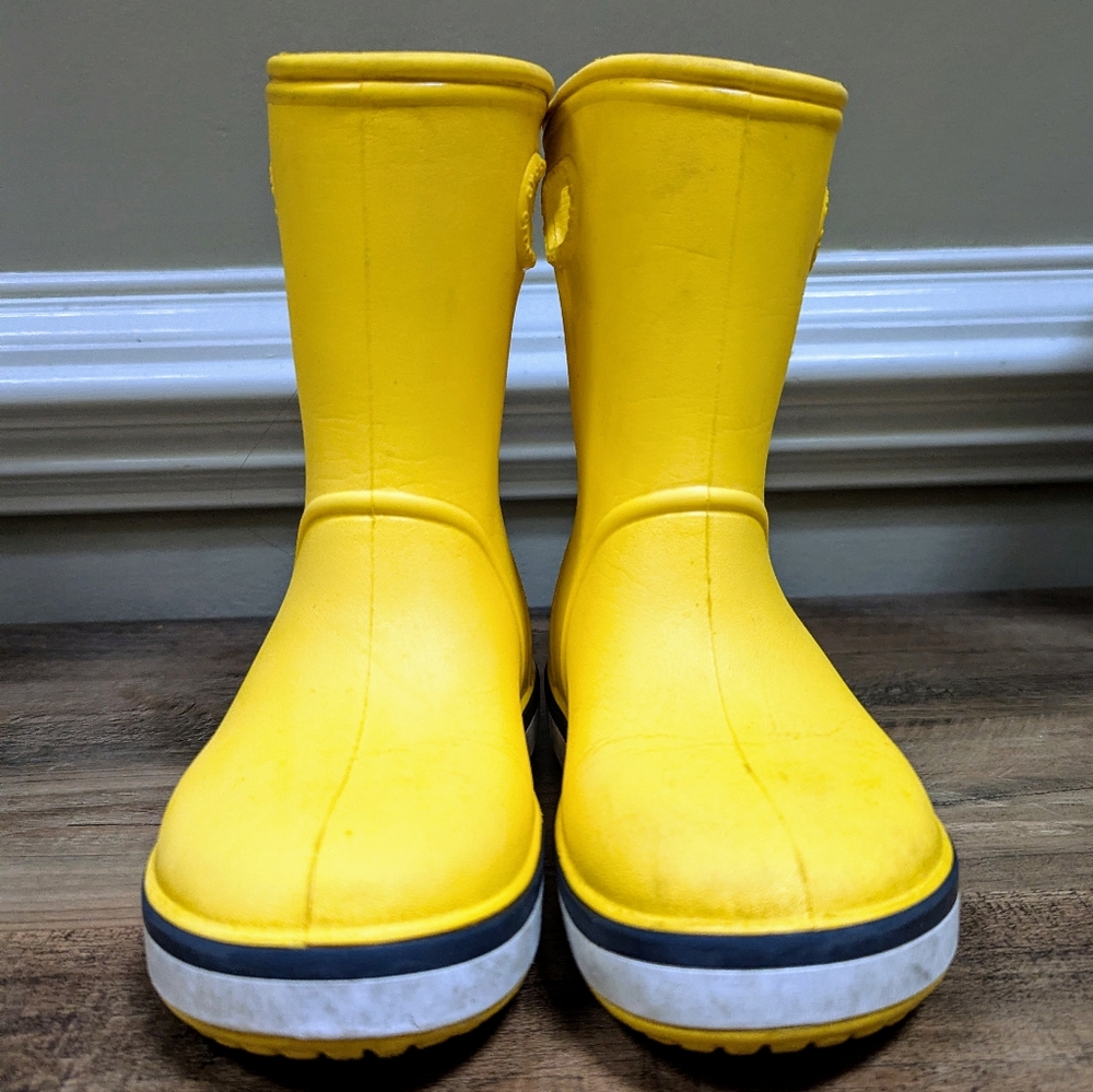 Crocs Yellow Kids Rain Boots